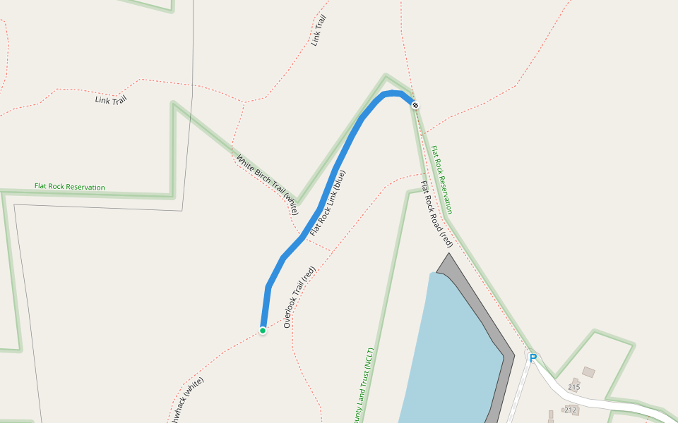 Flat Rock Link (blue) walking route map in Fitchburg
