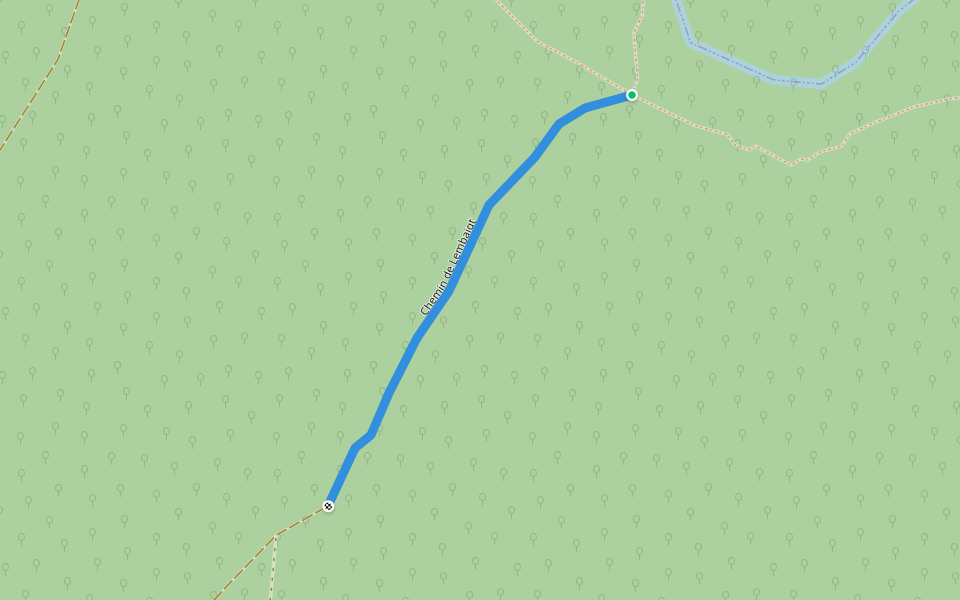 Chemin de Lembaigt walking route map in Oloron-Sainte-Marie