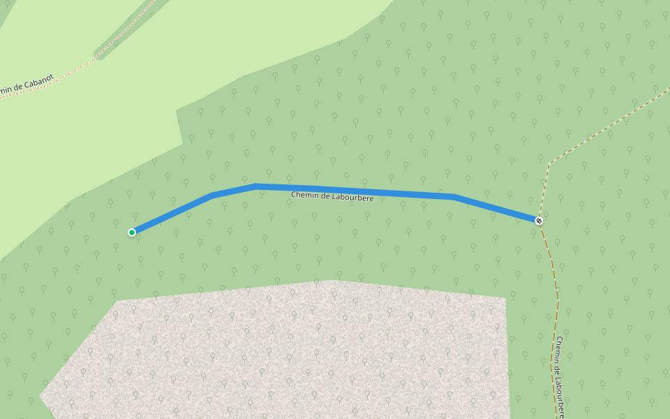 Chemin de Labourbere walking route map in Oloron-Sainte-Marie