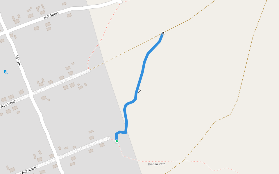 cr2 walking route map in Zeze