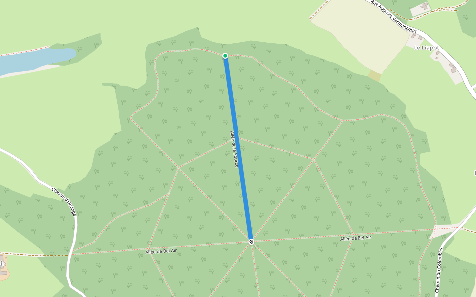 Allée de la Source walking route map in Blanzy