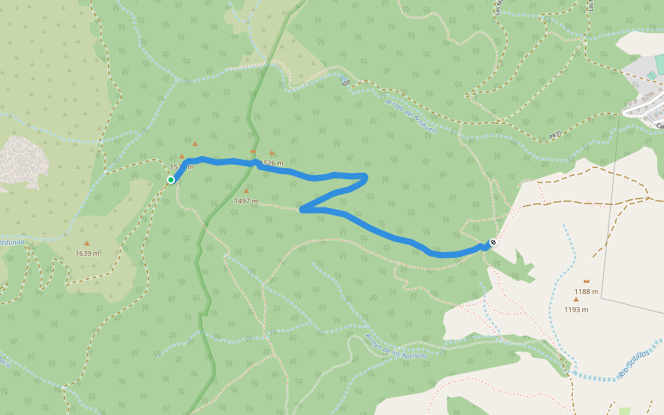 PR10 walking route map in Rascafría