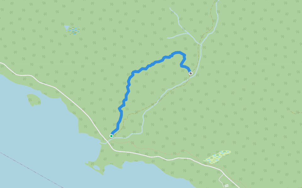 Les 3 sœurs walking route map in Amqui