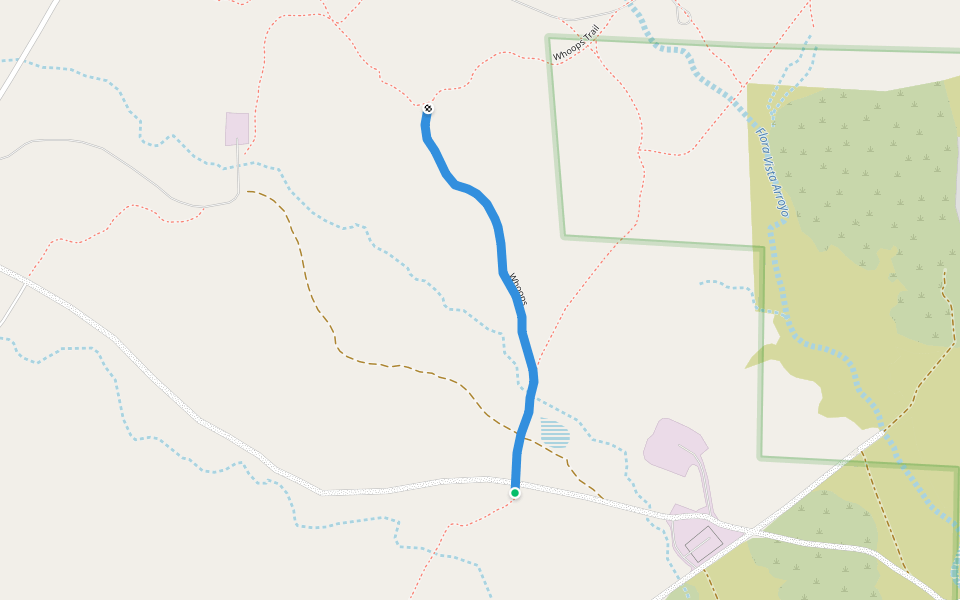 Whoops walking route map in Flora Vista