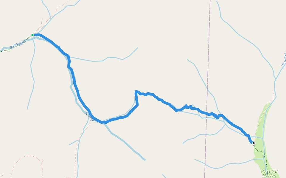 Panchuela West Trail (243) walking route map in Cundiyo