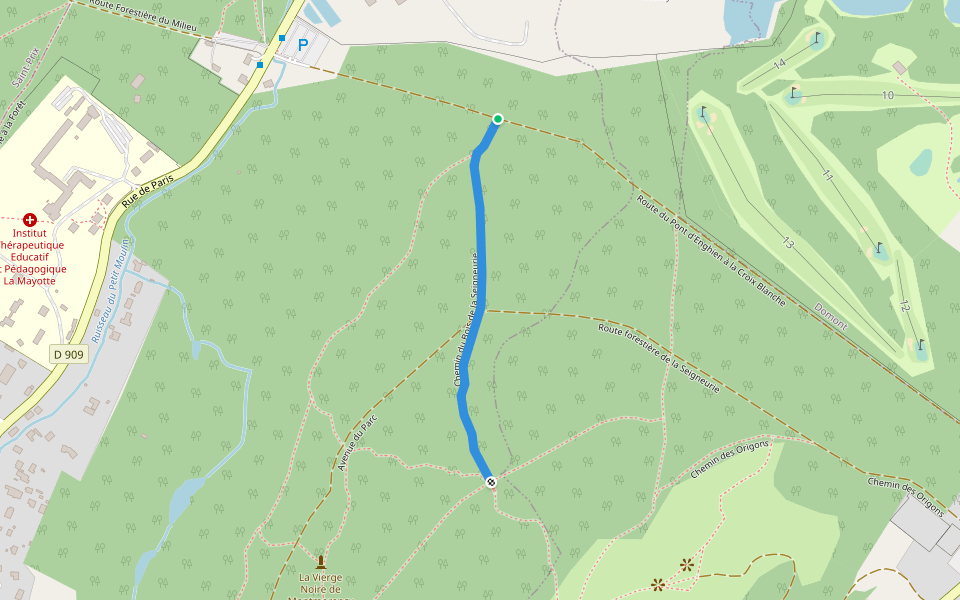 Chemin du Bois de la Seigneurie walking route map in Montlignon