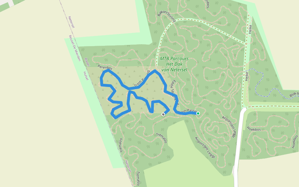 Trash Passing walking route map in Netersel