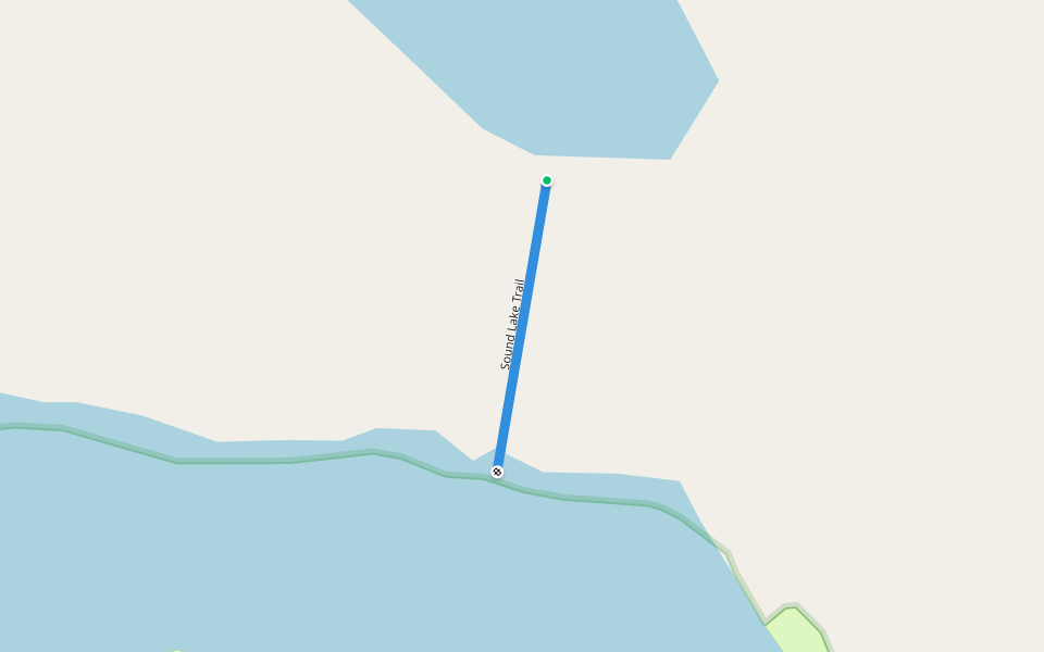 Sound Lake Trail walking route map in Speculator