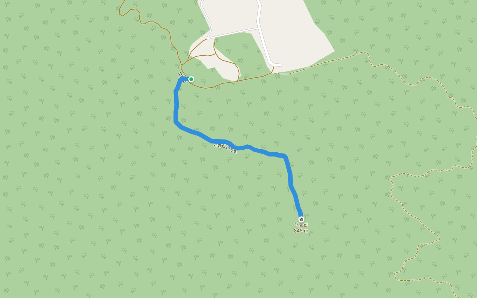 개동산 등산로 walking route map in Jangsu