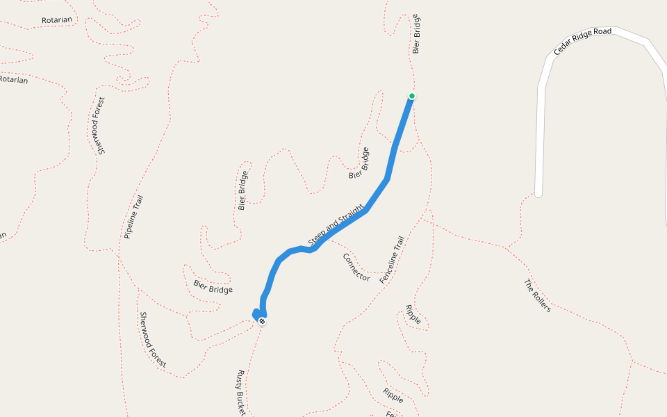 Steep and Straight walking route map in Dover