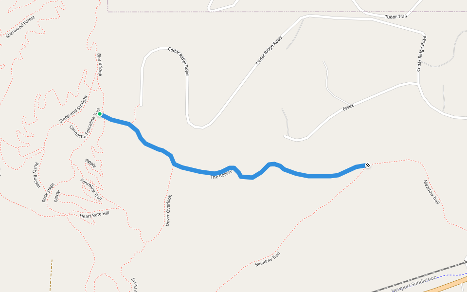 The Rollers walking route map in Dover