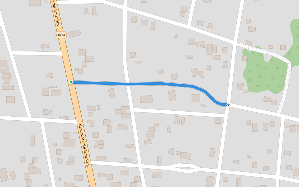 camino walking route map in Itá