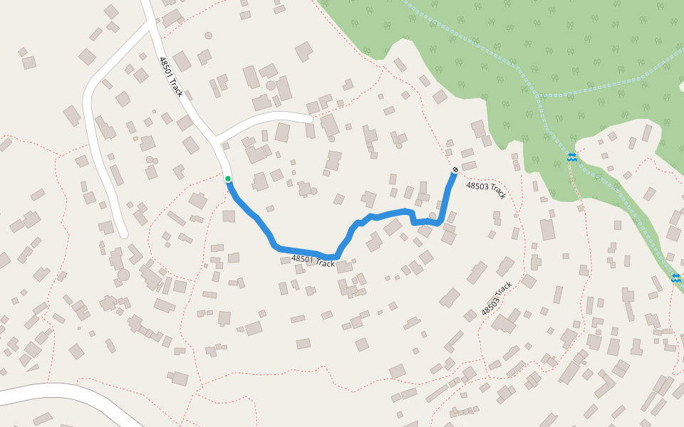 48501 Track walking route map in Mawotana