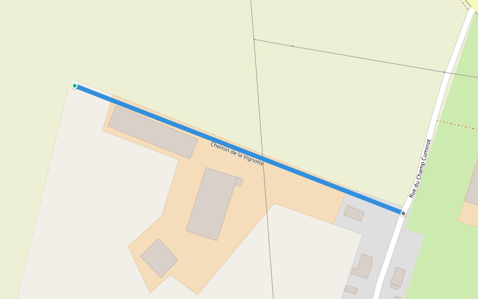 Chemin de la Vignotte walking route map in Poncey-lès-Athée