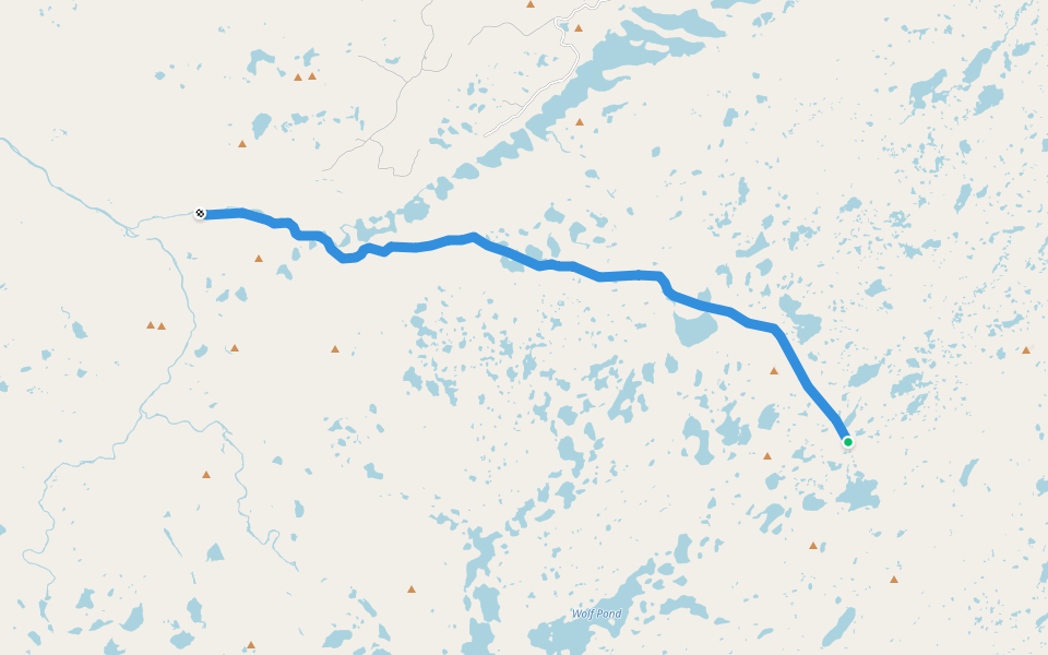 T'Railway walking route map in Buchans