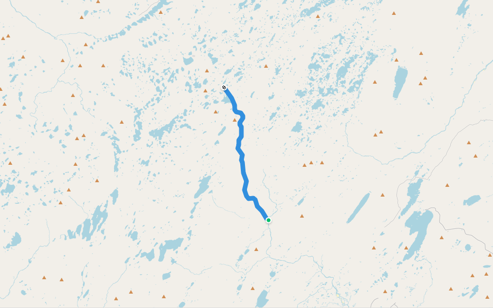 T'Railway walking route map in Buchans