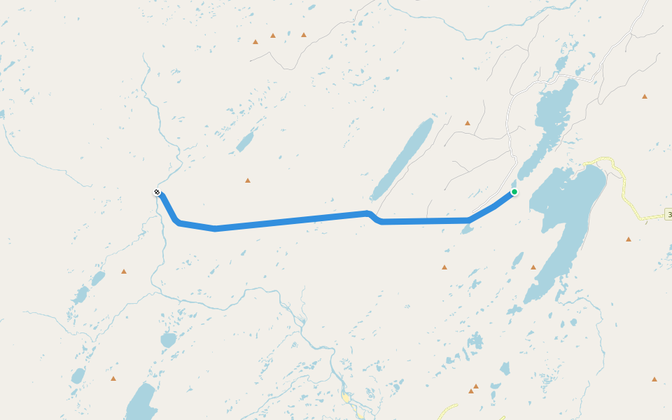T'Railway walking route map in Buchans