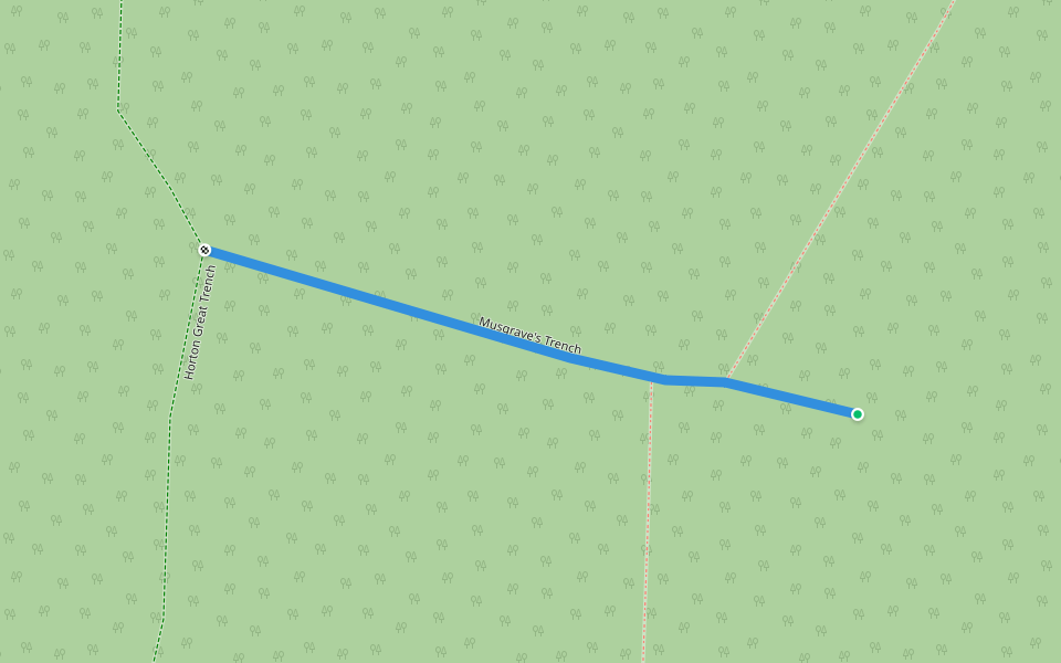 Musgrave's Trench walking route map in Horton