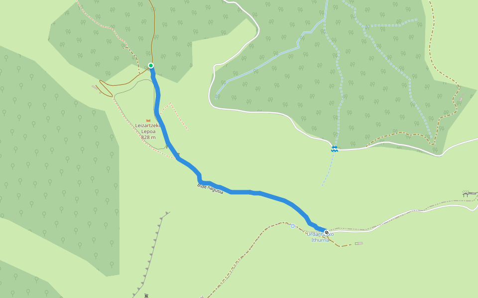 Bide nagusia walking route map in Saint-Étienne-de-Baïgorry