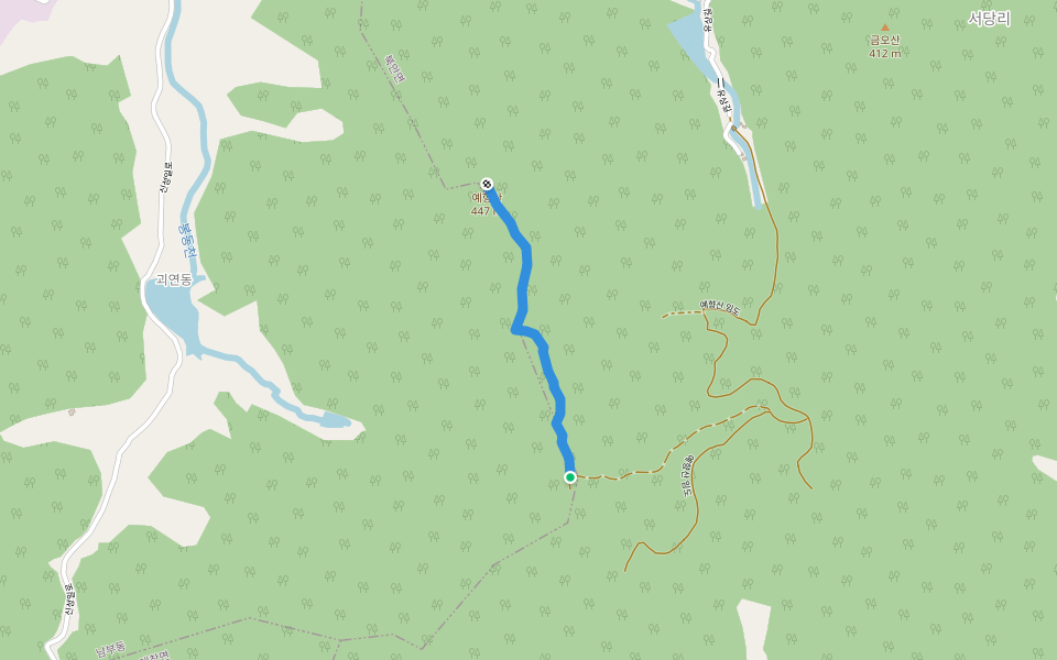 예향산 등산로 walking route map in Yeongcheon