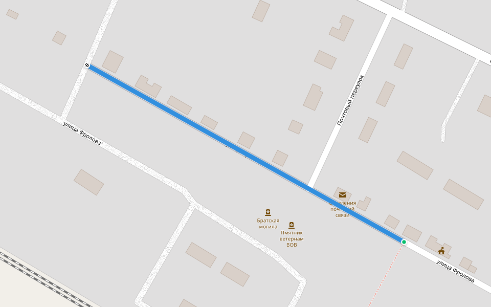улица Фролова walking route map in Vodorazdel