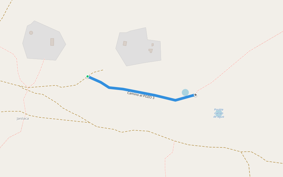 Camino al POZO 3 walking route map in Riohacha