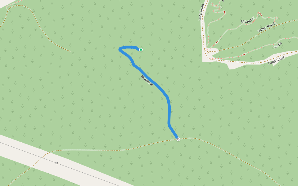 Blowhole walking route map in Eskdale