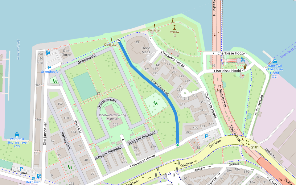 Charloissekade Walking And Running Trail Rotterdam, ZuidHolland Pacer