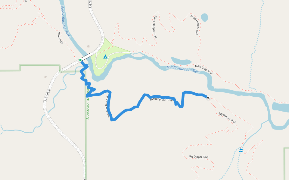 Shooting Star Trail walking route map in Coon Rapids