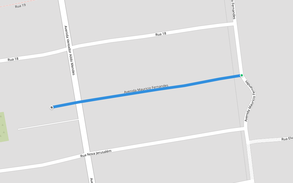 Avenida Mauricio Fernandes walking route map in São Gonçalo do Amarante