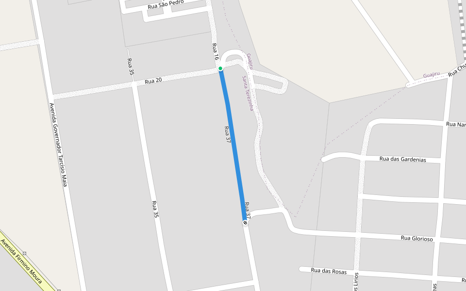 Rua 37 walking route map in São Gonçalo do Amarante