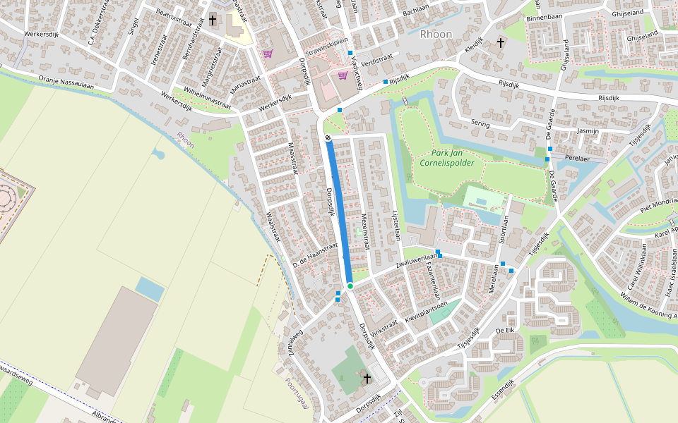 De Nachtegaal walking route map in Rhoon