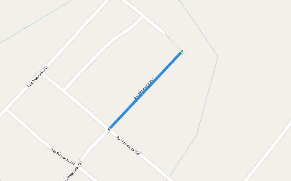 Rua Projetada 252 walking route map in Parnaíba