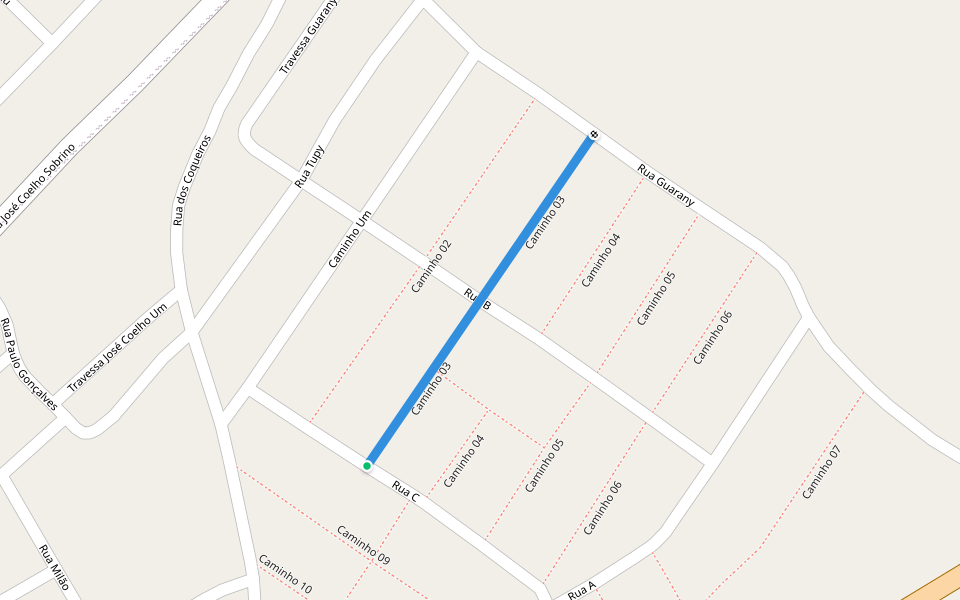 Caminho 03 walking route map in Senhor do Bonfim