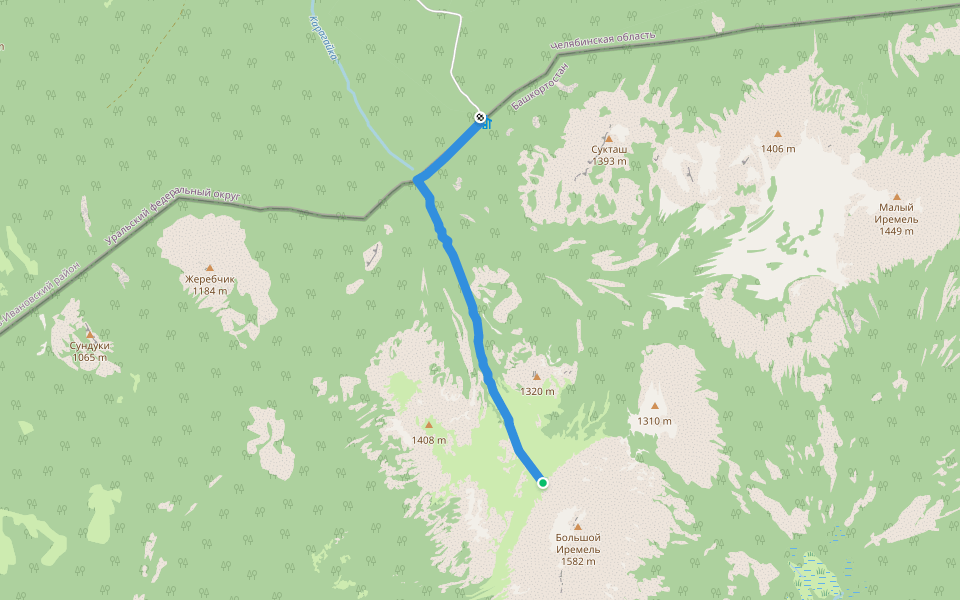 Тюлюк - Иремель (нижняя тропа)