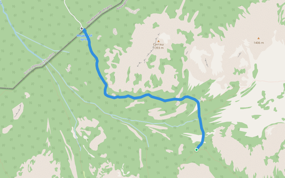 Тюлюк - Иремель (верхняя тропа)