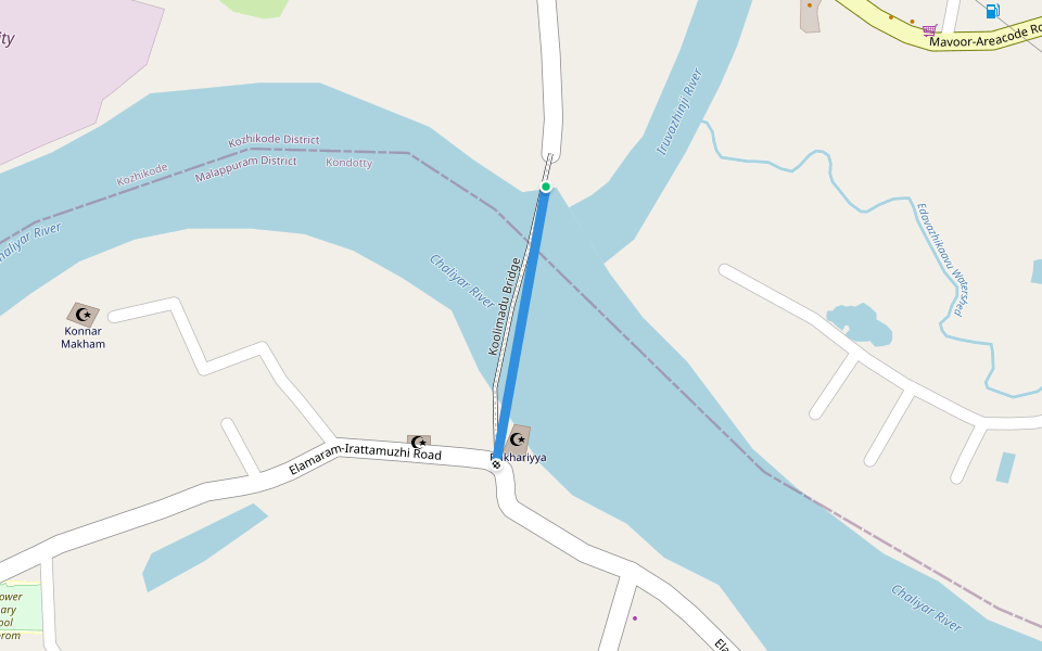 Koolimadu Bridge Work Ongoing walking route map in Koolimad