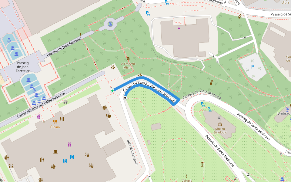 Carrer del Mirador del Palau Nacional