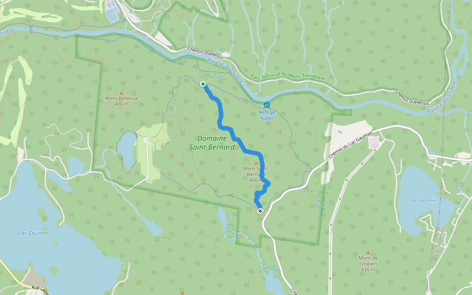 A14 / Vénéraéble walking route map in Mont-Tremblant