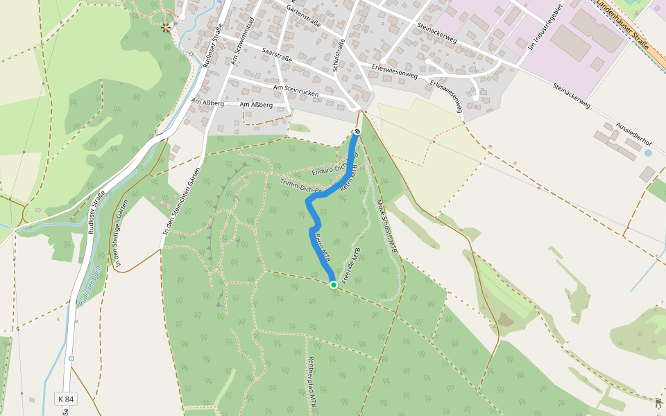 Retro MTB walking route map in Wartenberg
