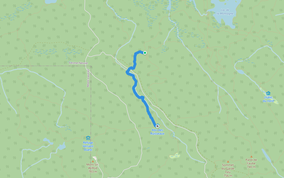 Ginza walking route map in Ferme-Neuve