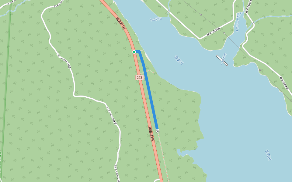 自然歩道 walking route map in Kamishihoro