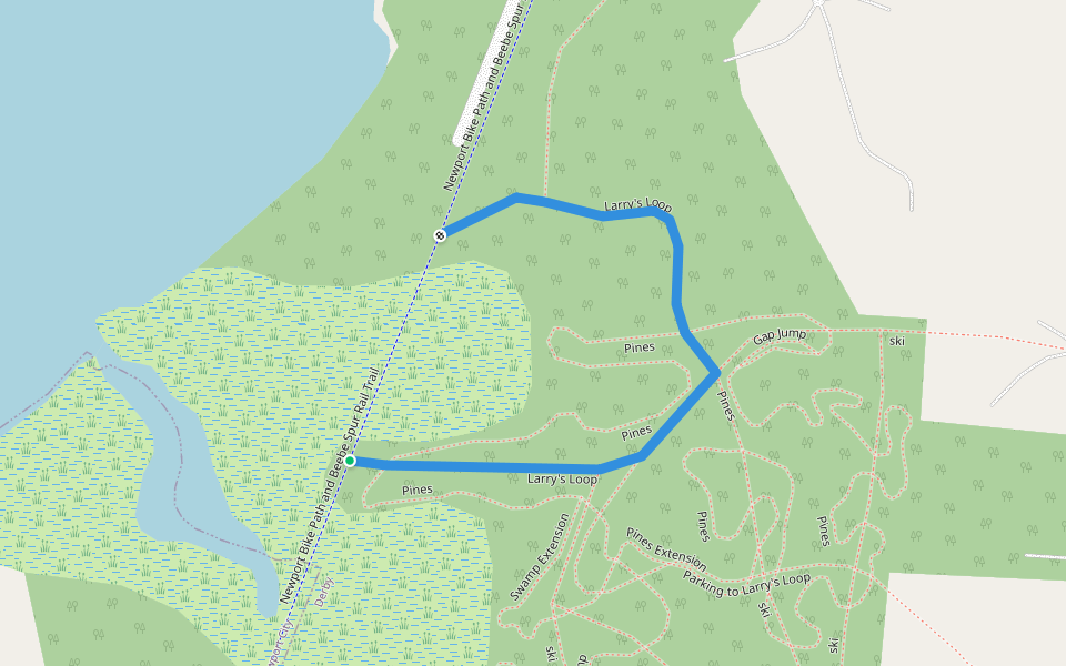 Larry's Loop walking route map in Newport
