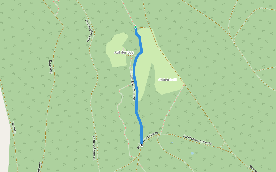 Hintere Ebenestrasse walking route map in Beringen