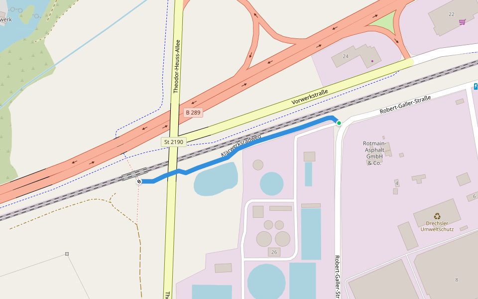 Klärwerksradweg walking route map in Kulmbach
