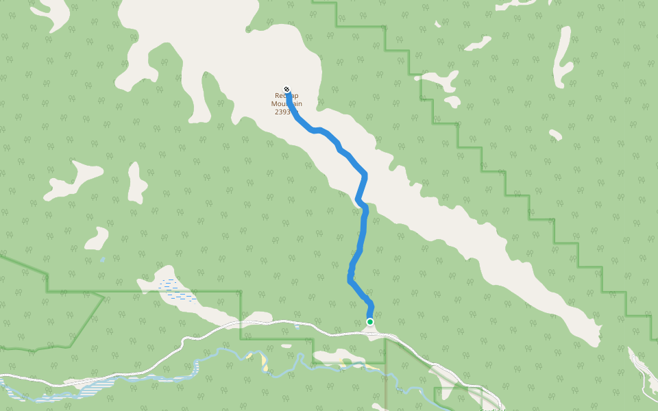 Redcap Mountain Route walking route map in Cadomin