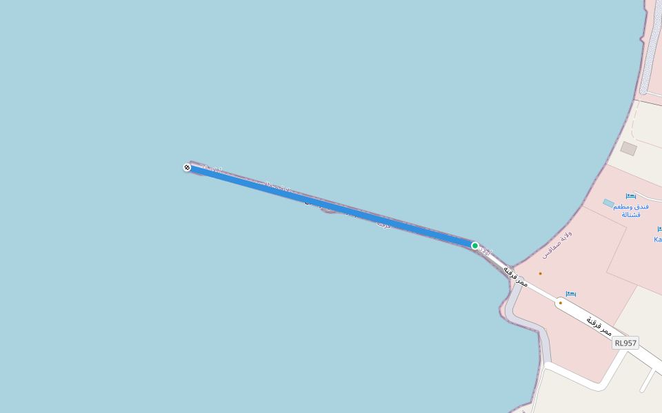 رصيف سيدي فرج walking route map in Ouled Yaneg