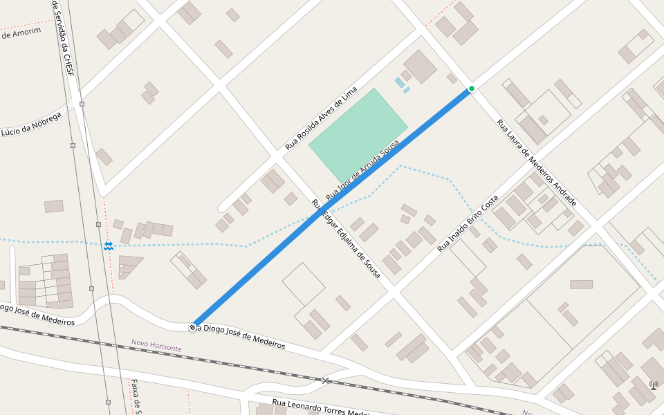 Rua Igor de Arruda Sousa walking route map in João Pessoa