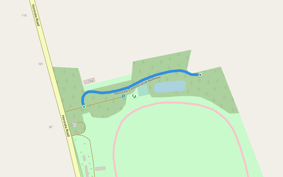 Hororata Commorative Walkway walking route map in Hororata