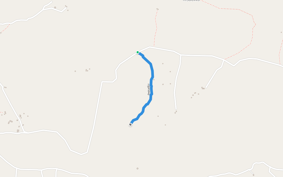 rijtjespad walking route map in Entebbe